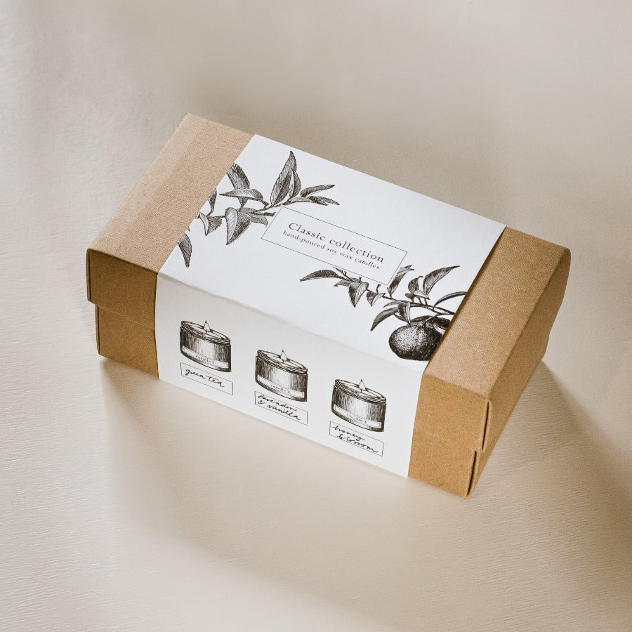Classic Kerzen Geschenkset Sojawachskerzen