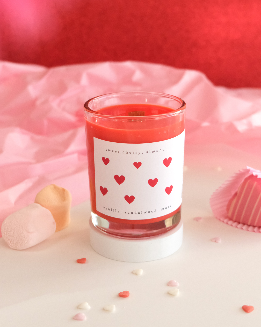 Sojakerze Valentinstag