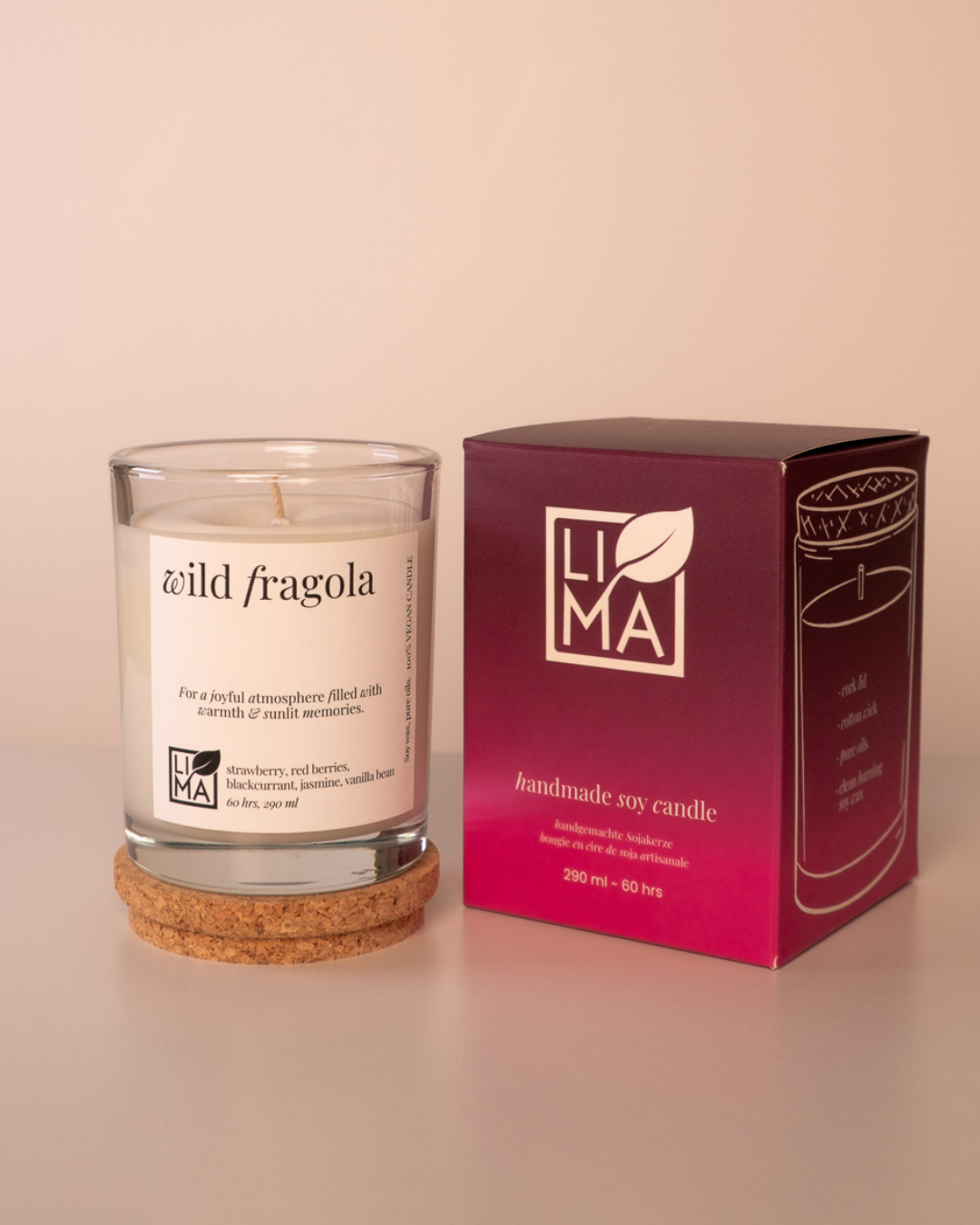 Grosse Duftkerze im Glas Wild fragola mit Schachtel 2