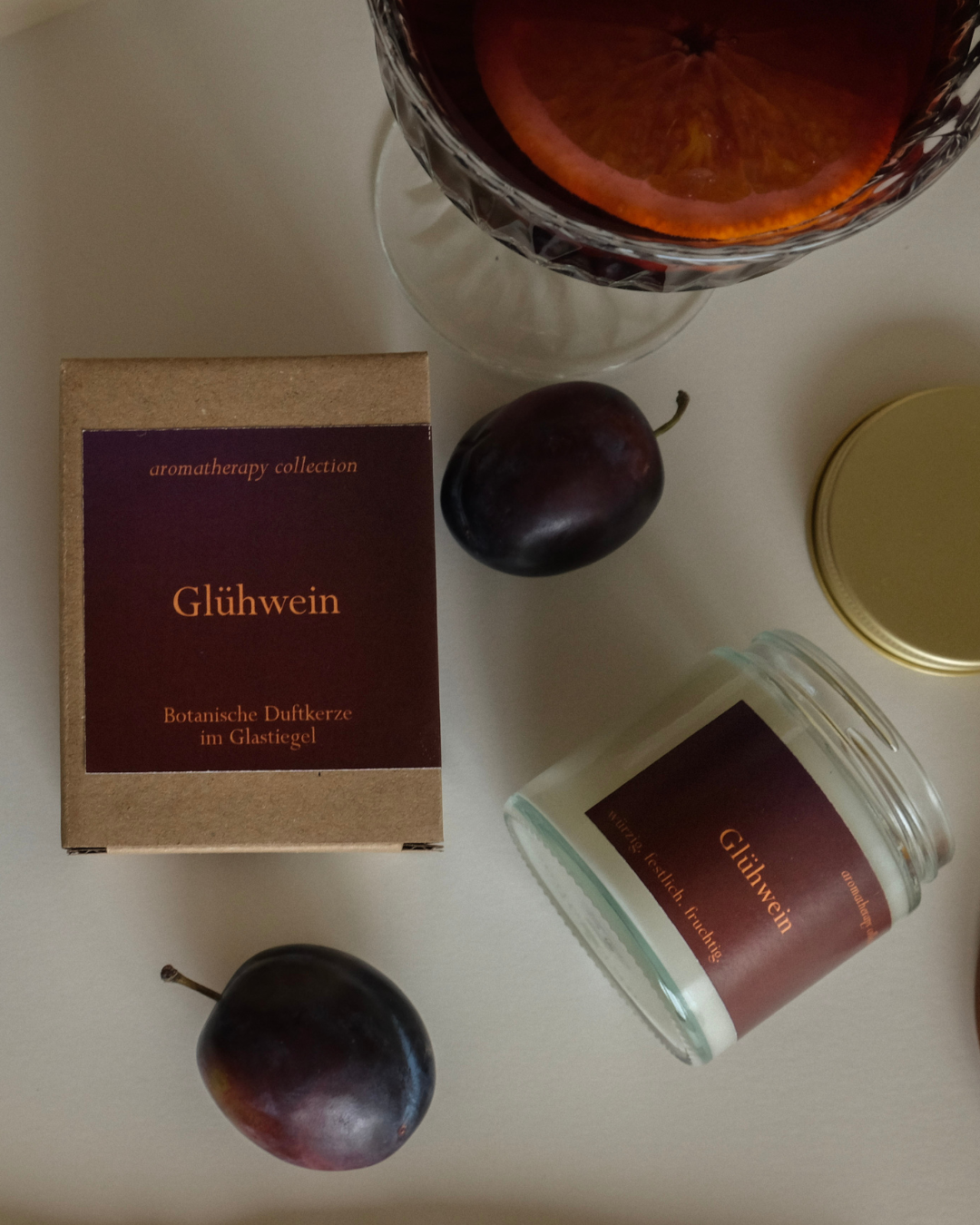 Glühwein Kerze vegane Duftkerze