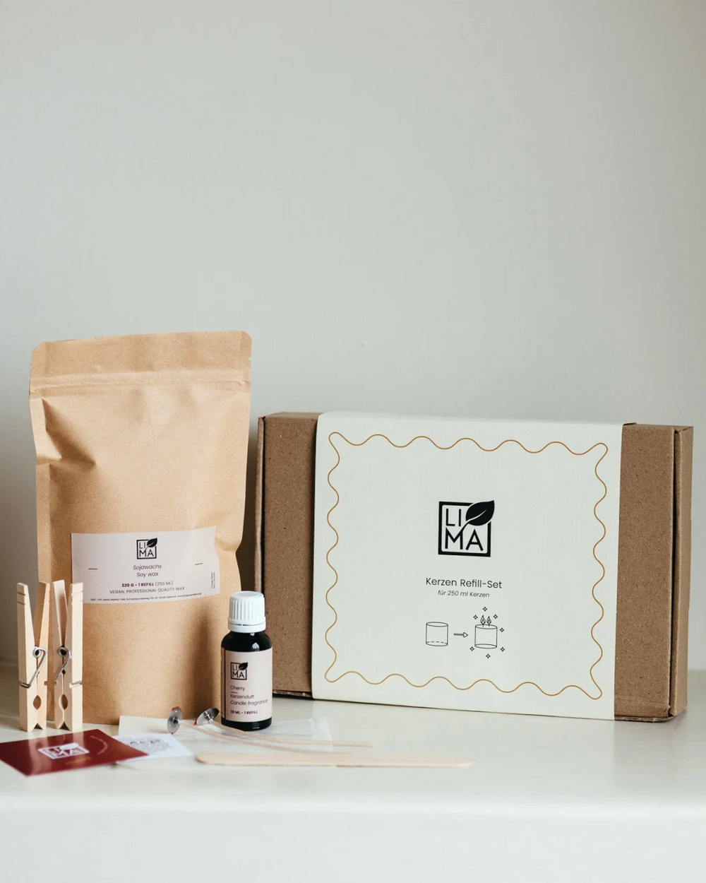 Kerzen Refill Set mit Anleitung