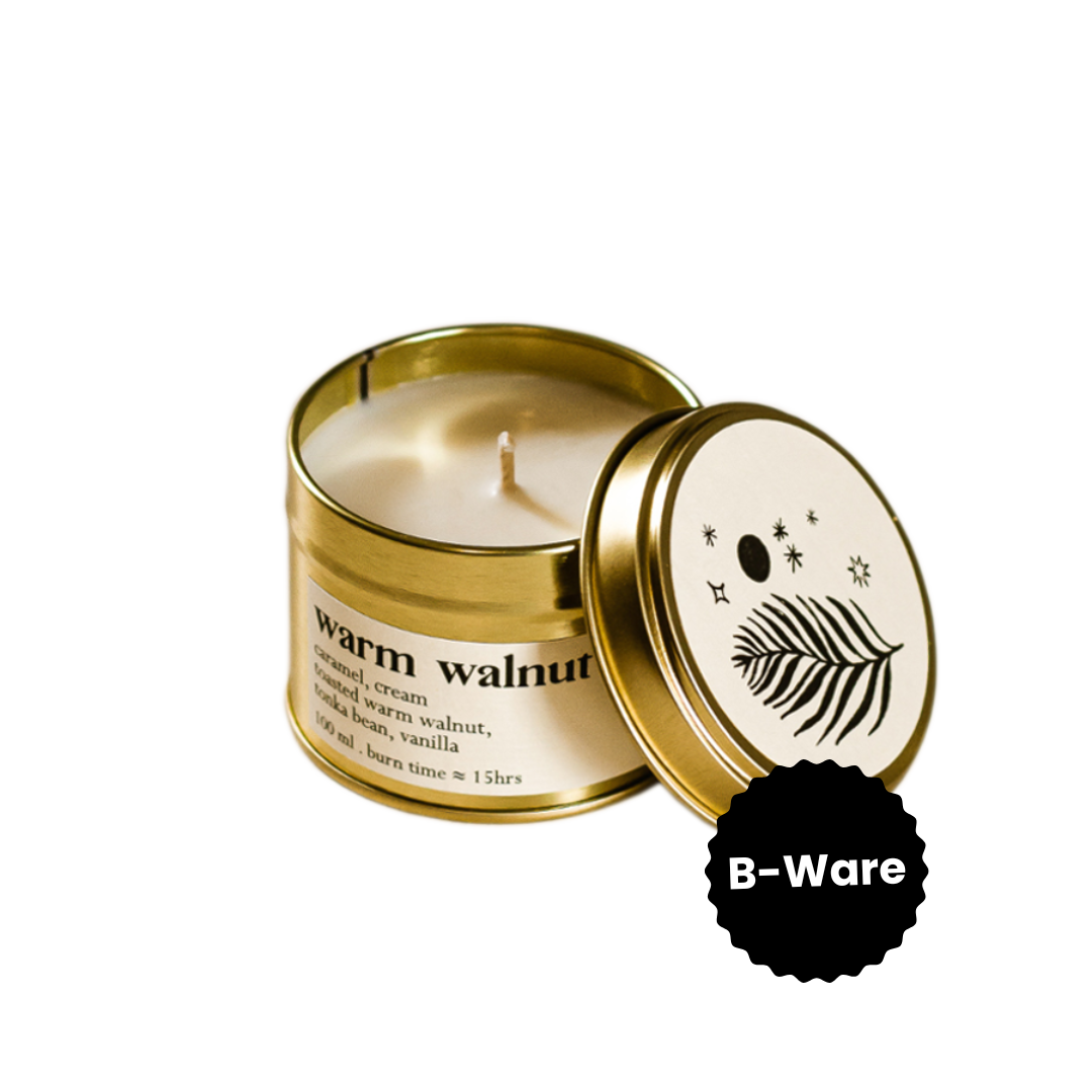 Unperfekte Warm walnut Kerze zum Sonderpreis, klein